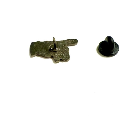 Women’s Jewelry Fashion Stylish Hand Gesture Enamel Pin - Pink, Tan, and Black - Picture 3 of 3